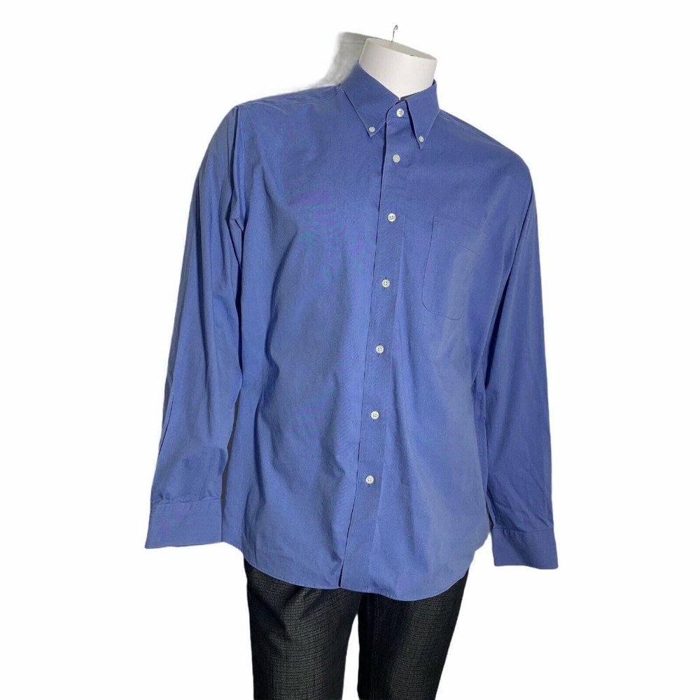 Eddie Bauer Mens Large Dress Shirt Long Sleeve 100